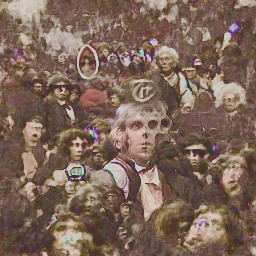 A time traveler in the crowd